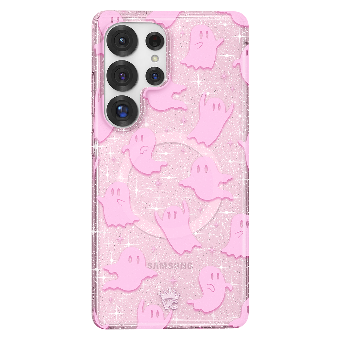 Ghosted Pink Glitter Samsung Case