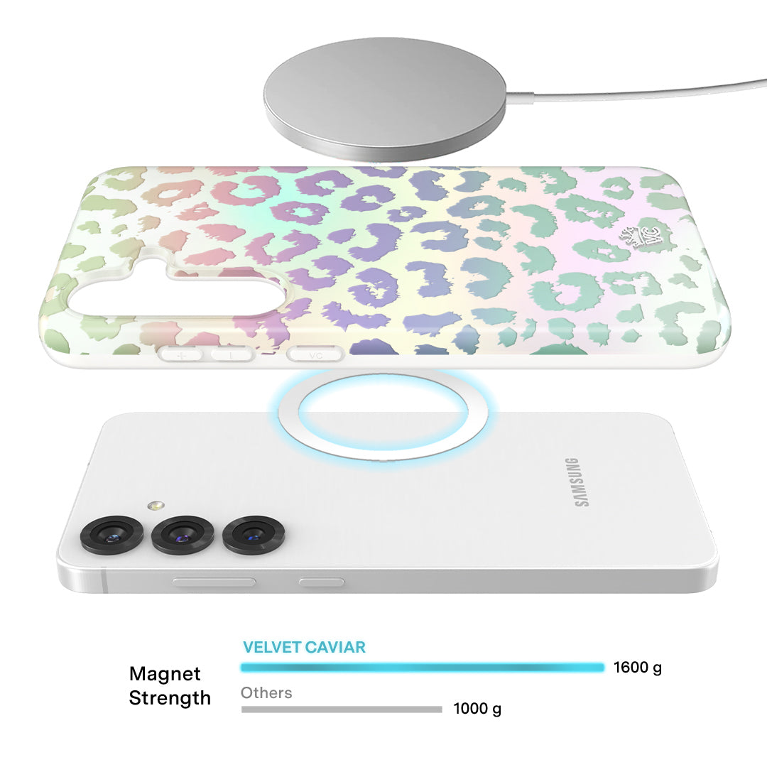 White Opal Leopard Samsung Case