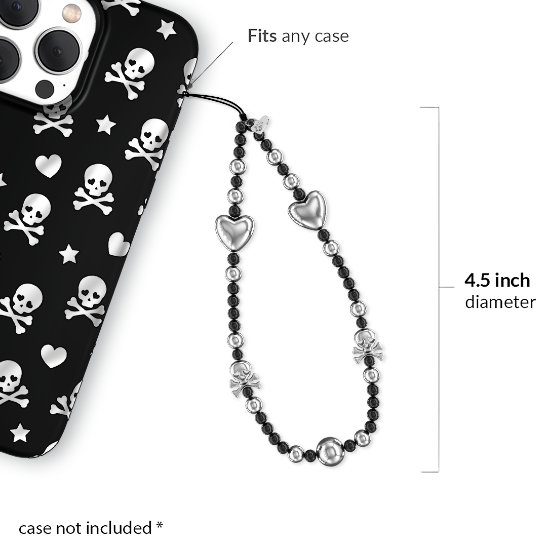 Chrome Skulls Phone Charm