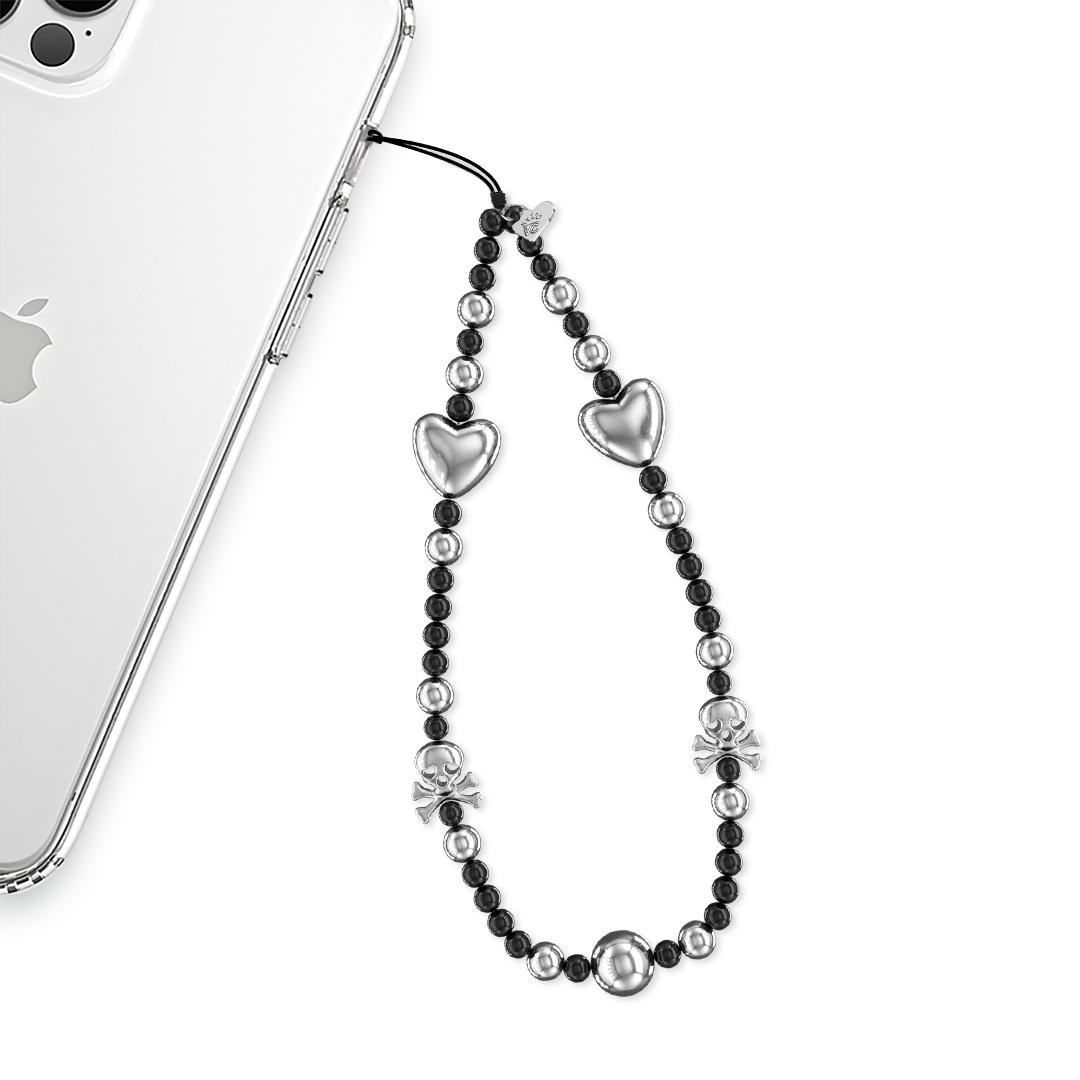 Chrome Skulls Phone Charm