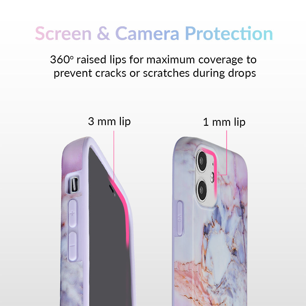 Violet Sky Marble iPhone Case