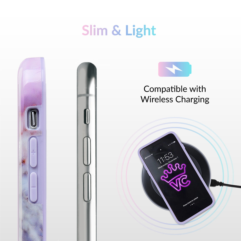 Violet Sky Marble iPhone Case