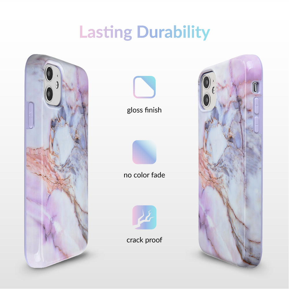 Violet Sky Marble iPhone Case