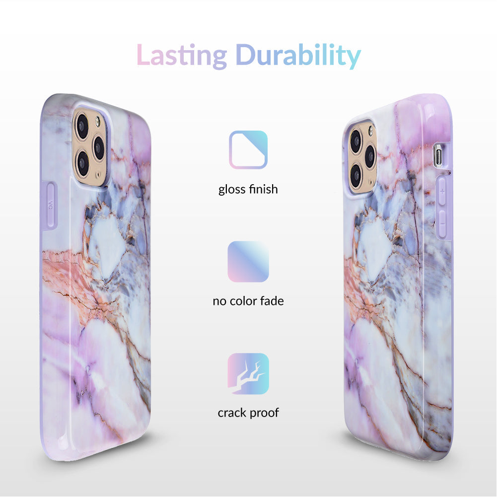 Violet Sky Marble iPhone Case