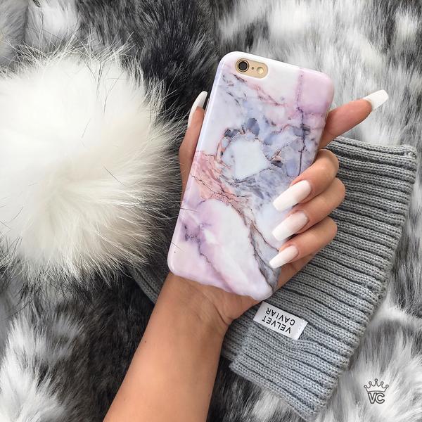 Violet Sky Marble iPhone Case