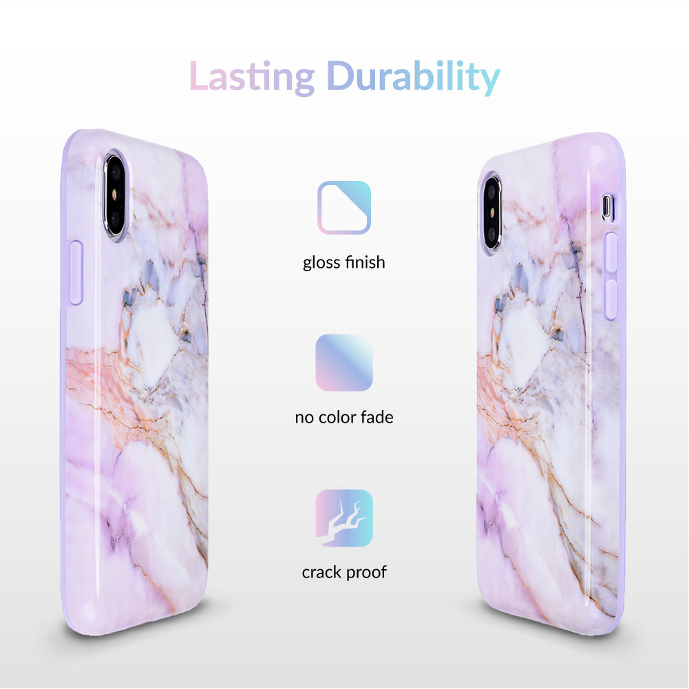 Violet Sky Marble iPhone Case
