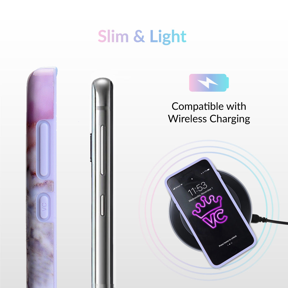 Violet Sky Marble Samsung Case