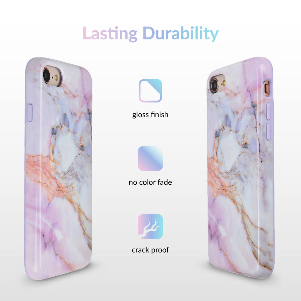 Violet Sky Marble iPhone Case