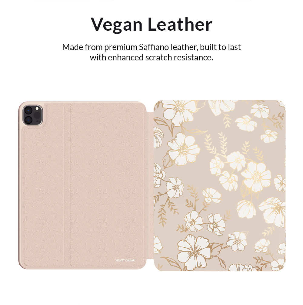 White Floral iPad Case 2.0