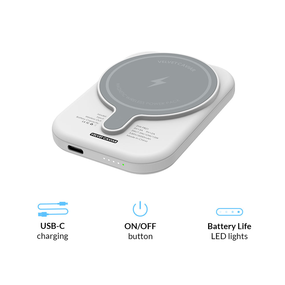 White Portable MagSafe Charger Power Pack
